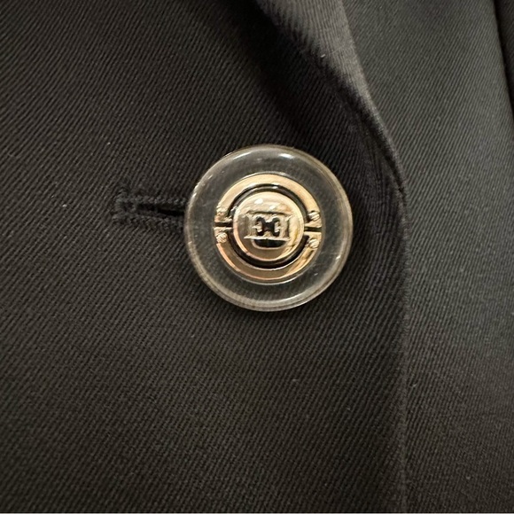 Escada by Margaretha Ley Vintage 80s Nautical Wool Blazer sequin cuffs Black - Picture 6 of 11